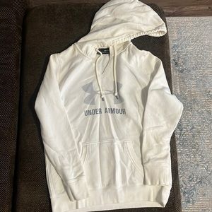 Under Armour White V Neck Hoodie